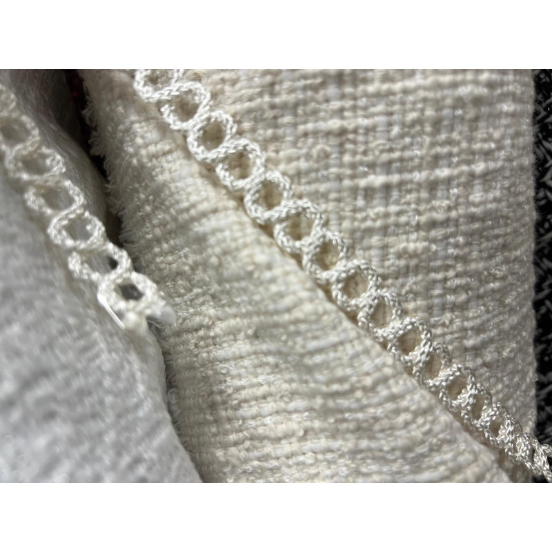 Galon Style " Chanel " Ajouré Ivoire – Tresse Fantaisie Éclat Satiné – Vente au Mètre