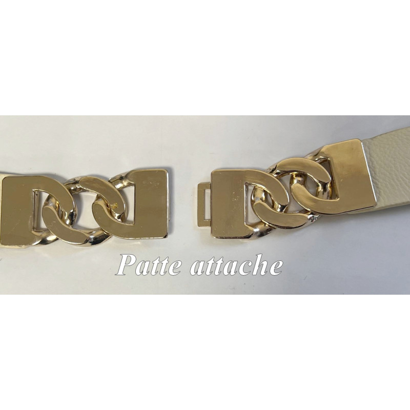 Patte Attache Dorée avec Chaîne Métallique – Fermoir Design pour Ceinture, Sac, Accessoires de Mode