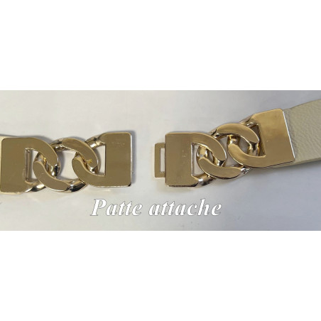 Patte Attache Dorée avec Chaîne Métallique – Fermoir Design pour Ceinture, Sac, Accessoires de Mode