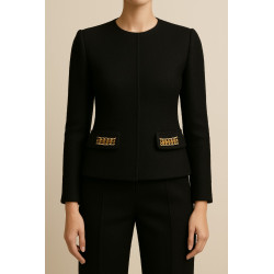 Collier tressé à attache métallique - Marron et Or