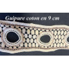 Guipure coton ajourée écrue et beige – Largeur 9 cm – Dentelle brodée pour couture & décoration