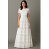 Tissu Dentelle Guipure Blanche en Coton – Grande Largeur pour Robes de Mariée, Cérémonie et Création Haute Couture