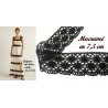 Galon Dentelle Macramé en 7.5 cm cm Noir A Coudre.