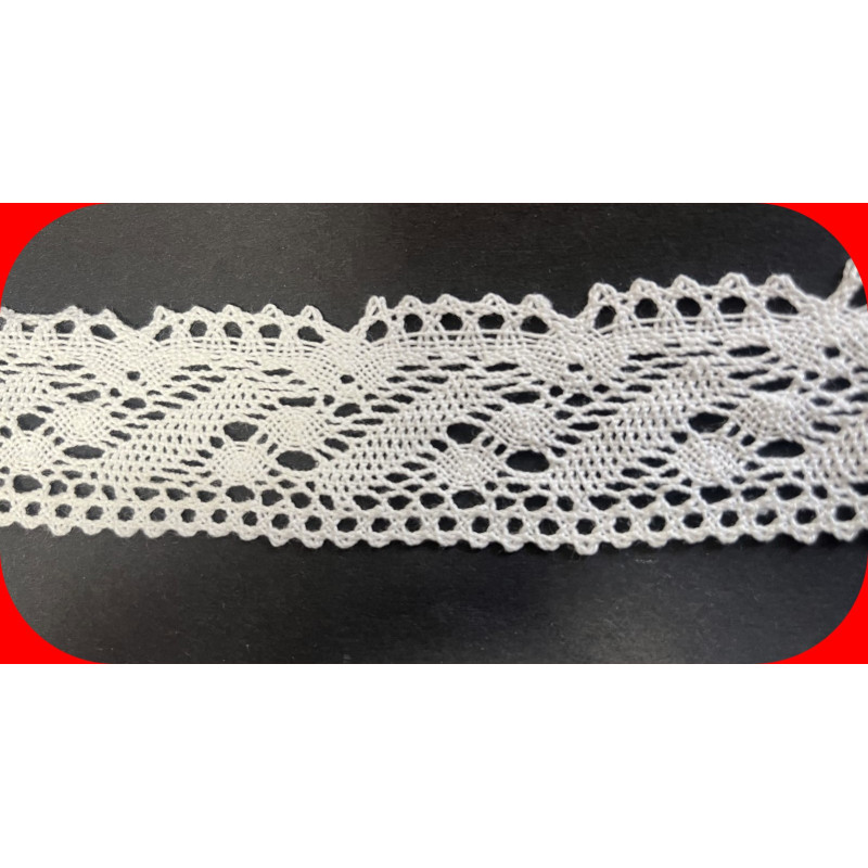 Dentelle Du Puy En 35 mm blanc Au Mètre A Coudre  Pour Customisations.