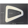 Boucle plastique blanche triangulaire –blanche 10,5 cm – Accessoire couture robuste et élégant 🧵
