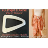 Boucle plastique blanche triangulaire –blanche 10,5 cm – Accessoire couture robuste et élégant 🧵