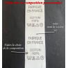 1000 étiquettes de composition personnalisées à coudre – 3x5 cm – impression française de qualité professionnelle.