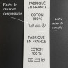 1000 étiquettes de composition personnalisées à coudre – 3x5 cm – impression française de qualité professionnelle.