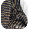Tissu Plissé Lurex Rayé – Marine Doré Cuivré – 145 cm de large
