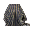 Tissu Plissé Lurex Rayé – Marine Doré Cuivré – 145 cm de large