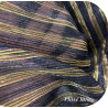 Tissu Plissé Lurex Rayé – Marine Doré Cuivré – 145 cm de large