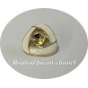 Bouton couture façon Chanel – Doré & Ivoire nacré – Ø 18 mm–  Élégance intemporelle pour sublimer vos créations couture