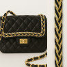 🧵 Galon Tressé Style Chanel – Noir, Ivoire et Doré