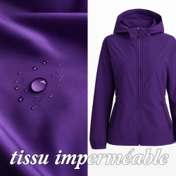 Tissu imperméable Violet Au Mètre Couture