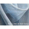 🪡 Mousseline de Soie Bleu ciel Lurex Or & Argent – 100 % Soie Française | 145 cm de largeur