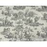 Toile de Jouy Gris en coton 100 % – largeur 280 cm – fabrication française 🇫🇷
