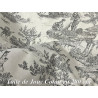 Toile de Jouy Gris en coton 100 % – largeur 280 cm – fabrication française 🇫🇷