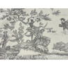 Toile de Jouy Gris en coton 100 % – largeur 280 cm – fabrication française 🇫🇷