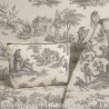 Toile de Jouy Gris en coton 100 % – largeur 280 cm – fabrication française 🇫🇷