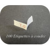 100 Etiquettes De Vêtements Blanches " Tailles 0" Par 100 Pièces  Découpées A Coudre, Contexture Pour Confection.