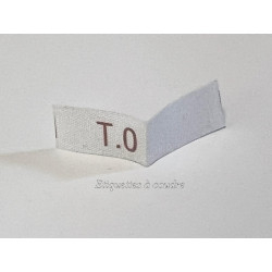 100 Etiquettes De Vêtements Blanches " Tailles 0" Par 100 Pièces  Découpées A Coudre, Contexture Pour Confection.