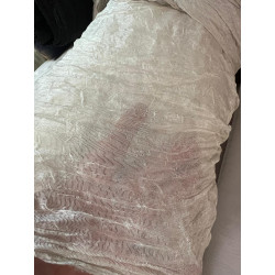 Tissu Gaz de Soie Froissée Écru – Haute Couture – 150 cm