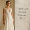 Tissu Gaz de Soie Froissée Écru – Haute Couture – 150 cm