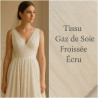 Tissu Gaz de Soie Froissée Écru – Haute Couture – 150 cm