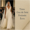 Tissu Gaz de Soie Froissée Écru – Haute Couture – 150 cm