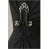 Boucle Ornement décorative noire strassée pour couture haute couture