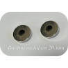 Bouton rond métal 20 mm argenté – Gravé effet rayons soleil