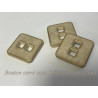Bouton carré 32 mm doré mat – Style Chanel couture & tailleurs