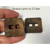 Bouton carré 32 mm effet bois – Naturel & chic pour couture