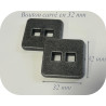 Bouton carré 32 mm – Effet métal brossé – Chic, moderne et résistant pour couture
