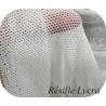 Tissu Résille Lycra Blanche – 1m30 de Large – Extensible Bi-stretch