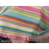 Tissu maille crochet multicolore – au mètre