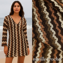 Tissu maille crochet...