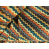 Tissu maille crochet zigzag multicolore – au mètre