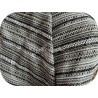 Tissu maille crochet rayé noir et blanc – au mètre