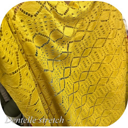 Dentelle stretch jaune fantaisie – au mètre
