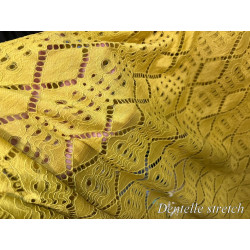 Dentelle stretch jaune fantaisie – au mètre
