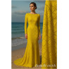 Dentelle stretch jaune fantaisie – au mètre