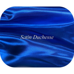 Satin Duchesse Bleu Royal – Tissu Haut de Gamme :  L'Éclat Raffiné pour des Créations Couture d'Exception.