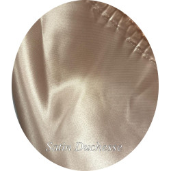 Satin Duchesse saumon au mètre – Tissu haut de gamme pour robe de soirée, cérémonie, mariage et haute couture