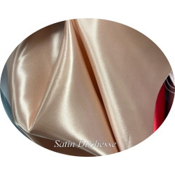 Satin Duchesse saumon au mètre – Tissu haut de gamme pour robe de soirée, cérémonie, mariage et haute couture