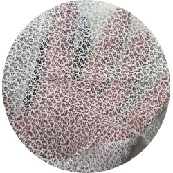 Tulle Résille Tissé Imprimé Lycra Blanc Au Mètre  Pour Lingerie, Justaucorps.