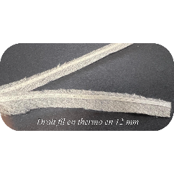 Thermocollant droit Fil Ruban Au Mètre en 12 mm blanc pour tissus
