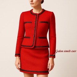 Galon Ruban En Simili Cuir passementrie noir A Coudre Pour Loisirs Créatifs Et Décorations.