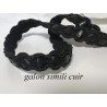 Galon Ruban En Simili Cuir passementrie noir A Coudre Pour Loisirs Créatifs Et Décorations.