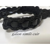 Galon Ruban En Simili Cuir passementrie noir A Coudre Pour Loisirs Créatifs Et Décorations.